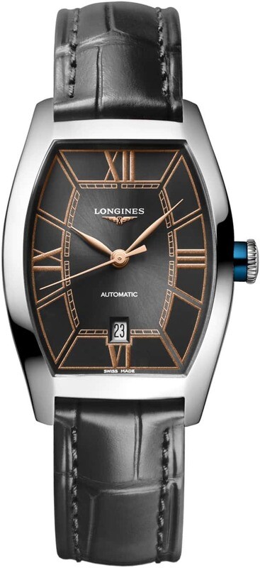 Longines Evidenza Anthracite Dial on Strap L2.142.4.56.2