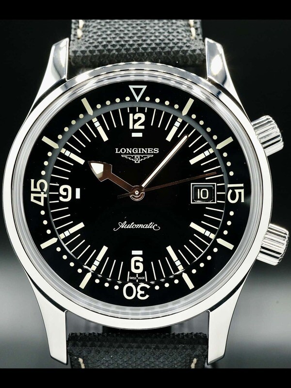 Longines Legend Diver on Strap L3.674.4.50.0