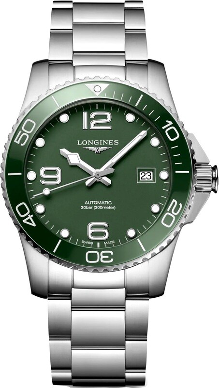 Longines Hydroconquest Green on Bracelet L3.781.4.06.6