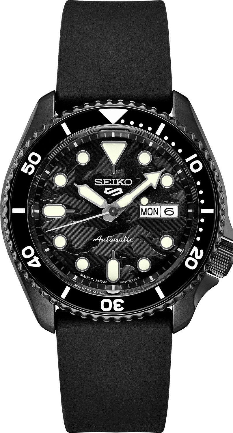 fis  plage  アラン Vネックプルオーバー  ブラック Seiko PROSPEX 2024 Solar Diver's in All Black Style Caliber V157