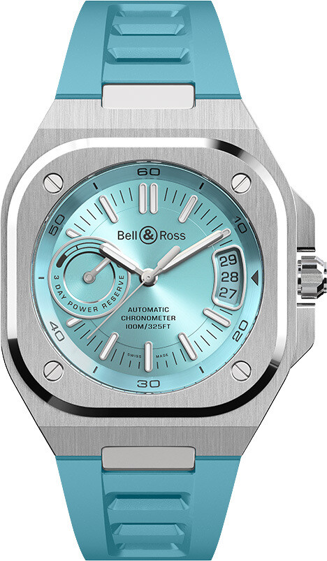 Bell and Ross BR-X5 Ice Blue on Rubber Strap - Exquisite Timepieces