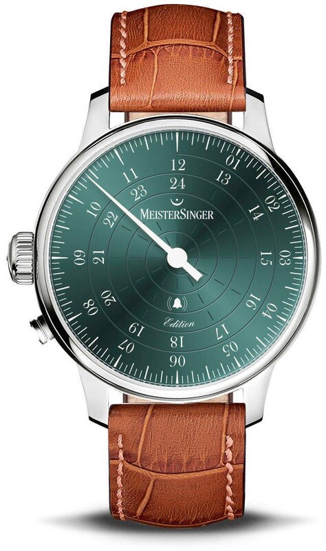 MeisterSinger Bell Hora Petrol Dial Left Handed - Exquisite Timepieces