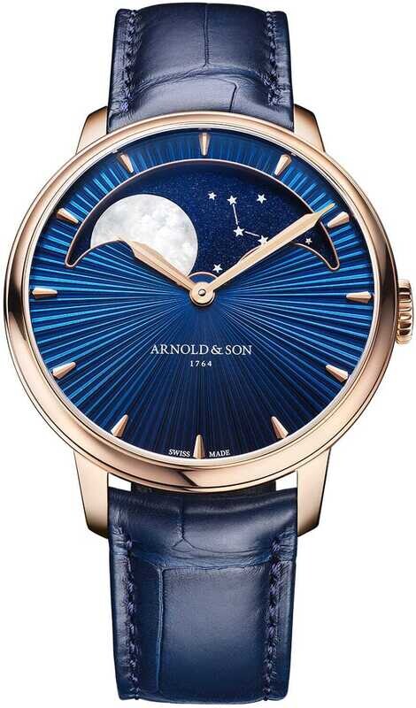 Arnold & Son Perpetual Moon 41.5 Gold - Blue Stellar Rays