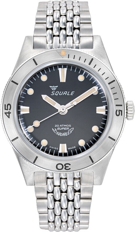 Squale Super-Squale Sunray Black on Bracelet