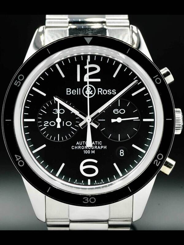 Bell & Ross Vintage BR 126 Sport Stainless Steel Bracelet BRV126-BL-BE-SST