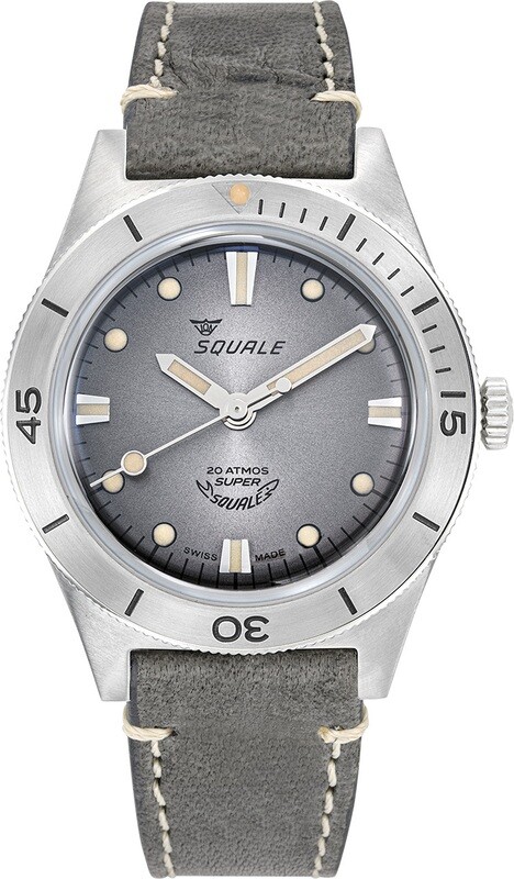 Squale Super-Squale Sunray Grey on Strap