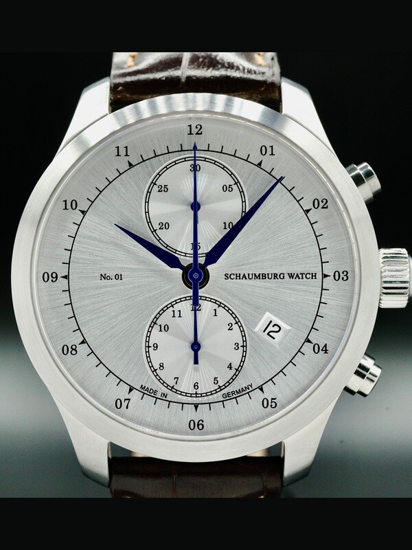 Schaumburg Watch Chronograph No 1 Silver Dial