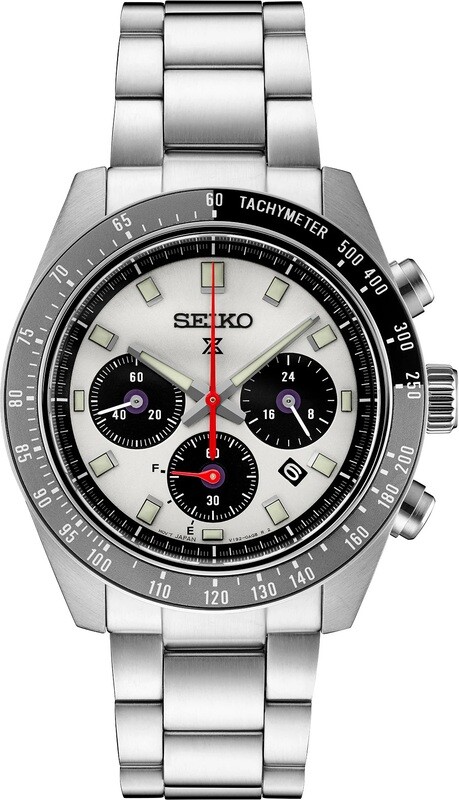 Seiko Prospex Speedtimer Solar Chronograph SSC911 White Dial
