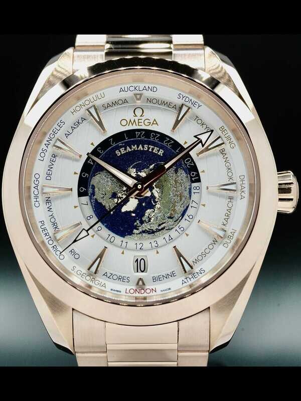 Omega Seamaster Aquaterra 150m Master Chronometer GMT Worldtimer 43mm Gold 220.50.43.22.02.001
