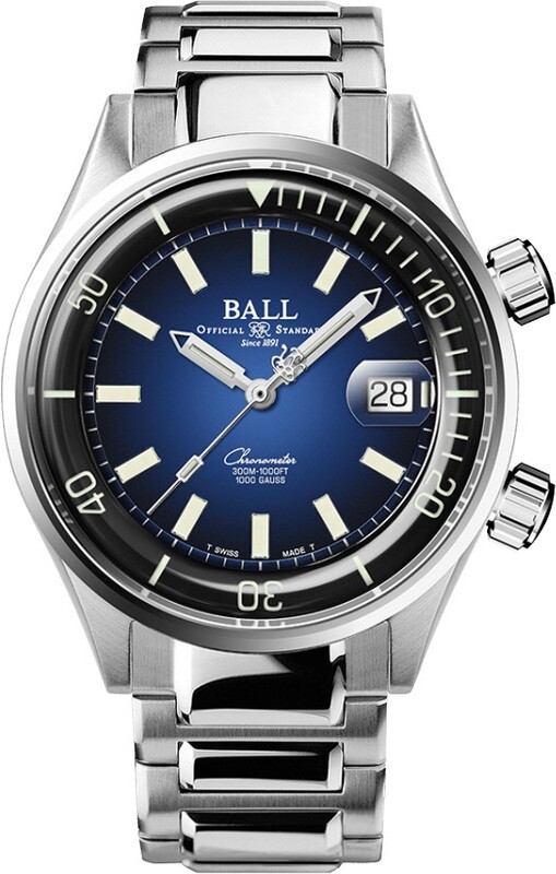Ball Engineer Master II Diver Chronometer 42mm Blue Dial Rainbow Tubes DM2280A-S3C-BER