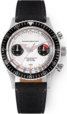 Nivada Grenchen Panda Manual on Leather Strap