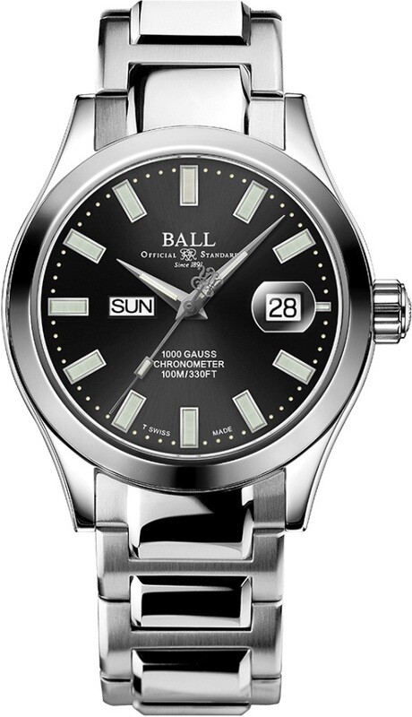 Ball NM9036C-S1C-BK Engineer III Marvelight Chronometer Day-Date Black Dial
