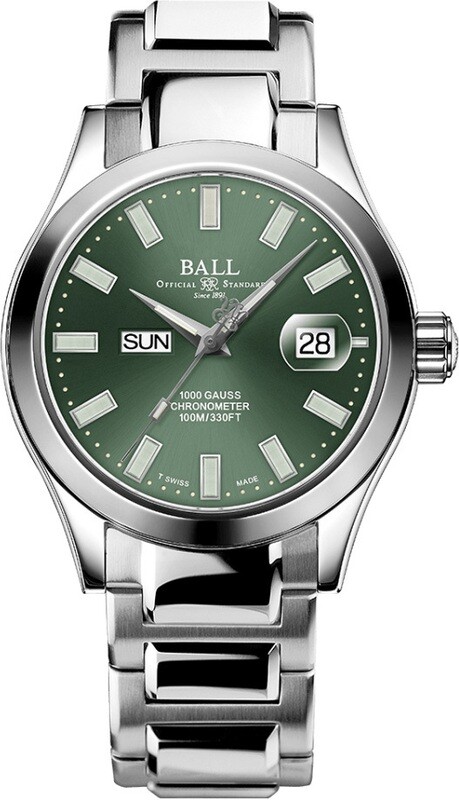 Ball NM9036C-S1C-GR Engineer III Marvelight Chronometer Day-Date Green Dial