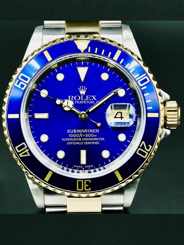 Rolex 16613 Submariner Date Steel and Yellow Gold Blue