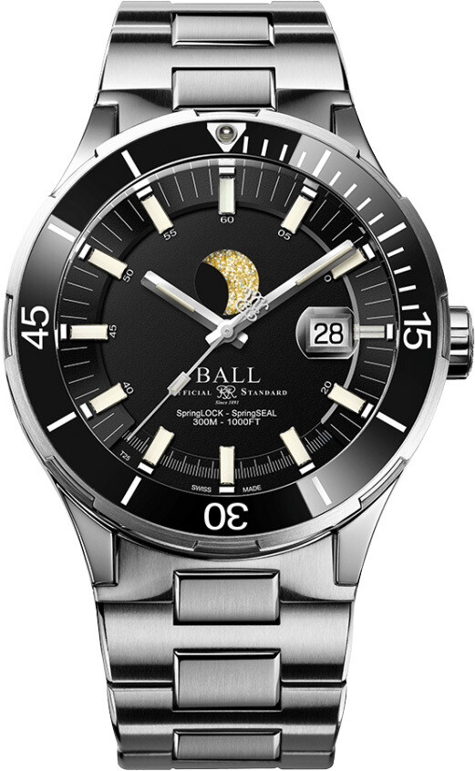 Ball DM3130B-S13J-BK Roadmaster Challenger Moonphase 40mm Black