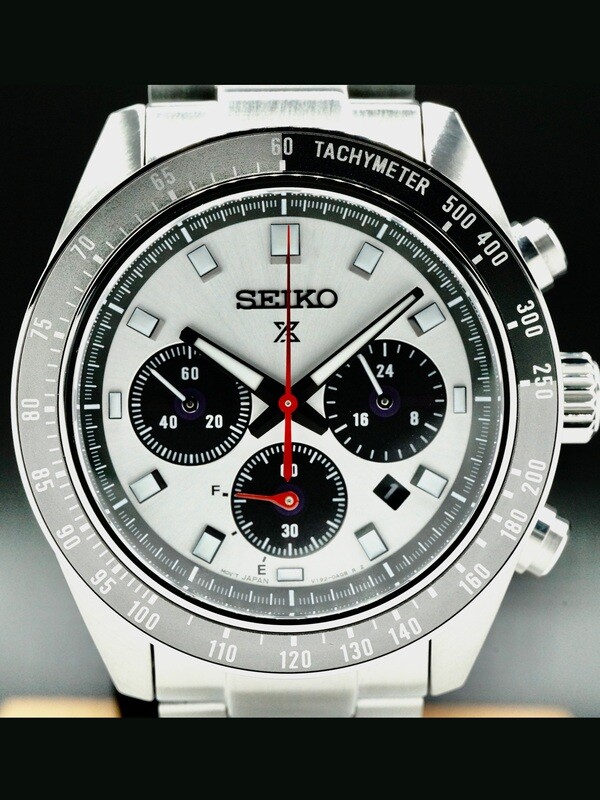 Seiko SSC911 Prospex Speedtimer Solar Chronograph White Dial