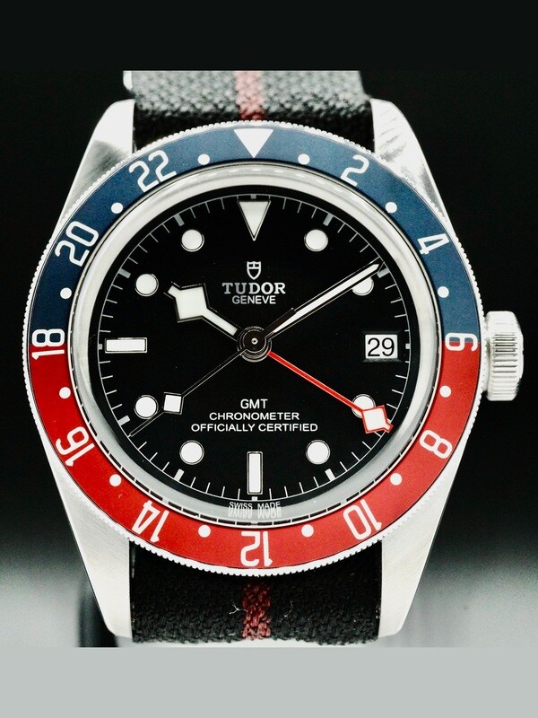 Tudor M79830RB Black Bay GMT Pepsi on Nato