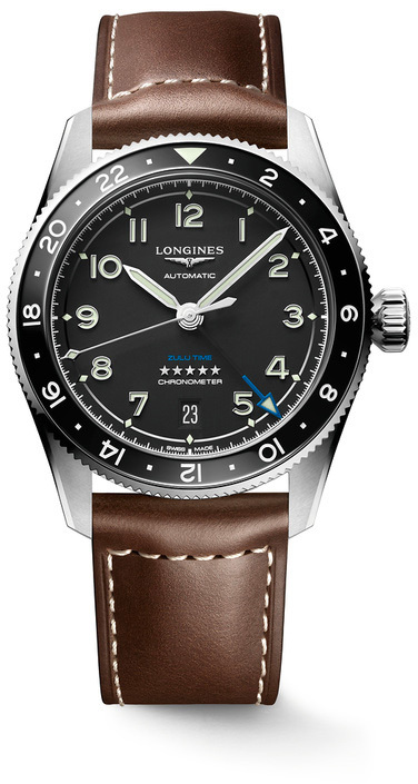 Longines L3.802.4.53.2 Spirit Zulu Time 39mm - Exquisite Timepieces