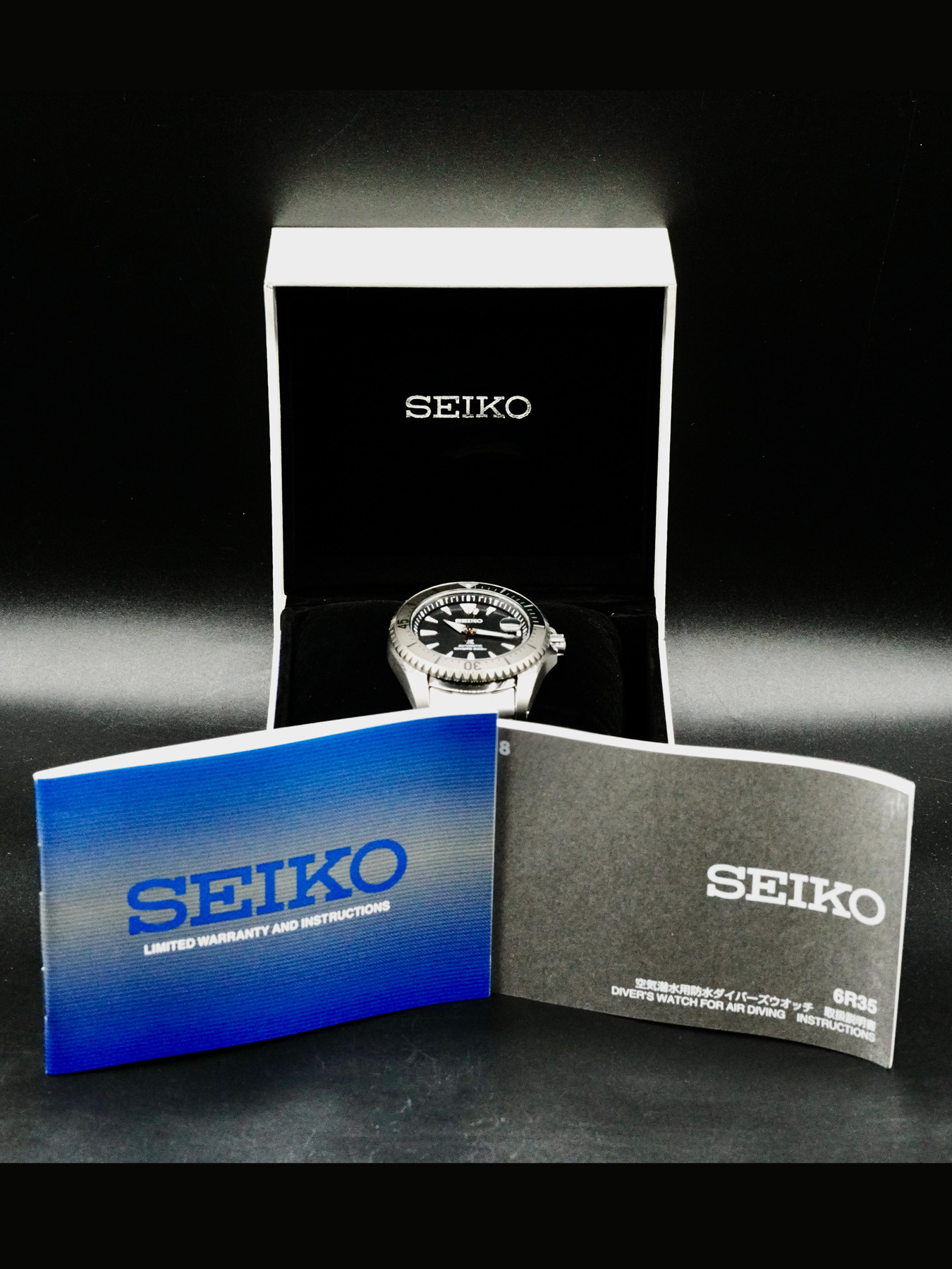 Seiko Prospex Automatic Diver Black Dial Titanium Men s Watch SPB189