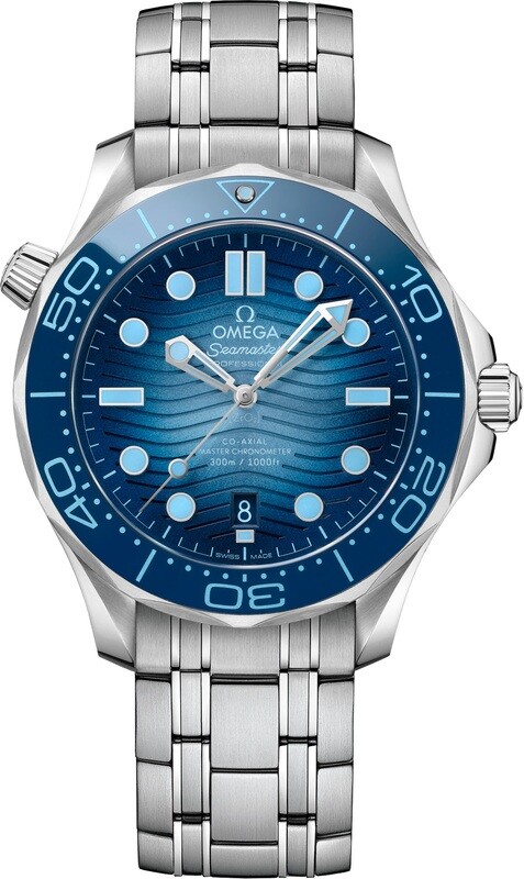 Omega 210.30.42.20.03.003 Seamaster Diver 300M Summer Blue on Bracelet