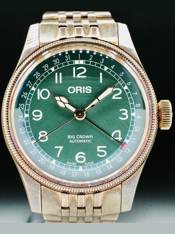 Oris 01 754 7741 3167-07 8 20 01 Big Crown Bronze Pointer Date Green Dial