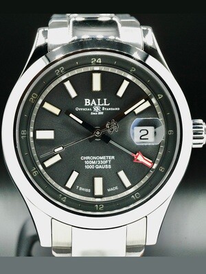 Ball GM9100C-S2C-GYR  Engineer III Endurance 1917 GMT 41mm Grey Dial Rainbow Tubes