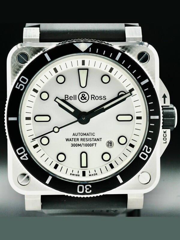 Bell and Ross BR0392-D-WH-ST/SRB BR 03-92 Diver White