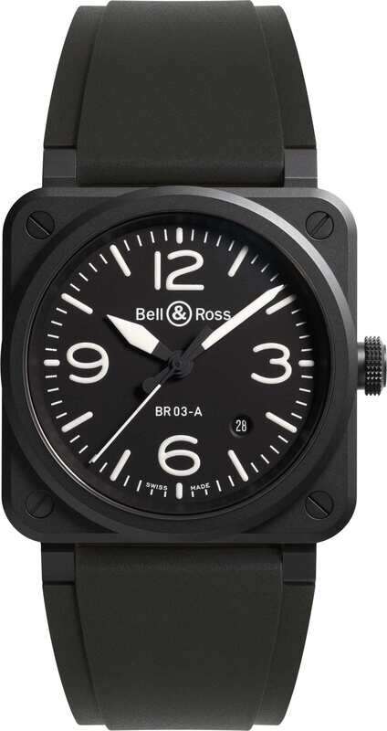 Bell & Ross BR03A-BL-CE/SRB BR 03 Black Matte