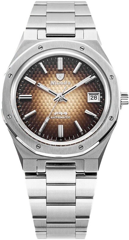 Nivada Grenchen 69002A77 F77 Smoked Dial with Date