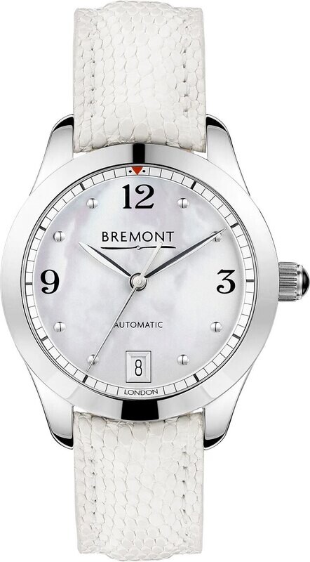 Bremont SOLO34-AJ-MP-R-S Mother of pearl on Leather Strap
