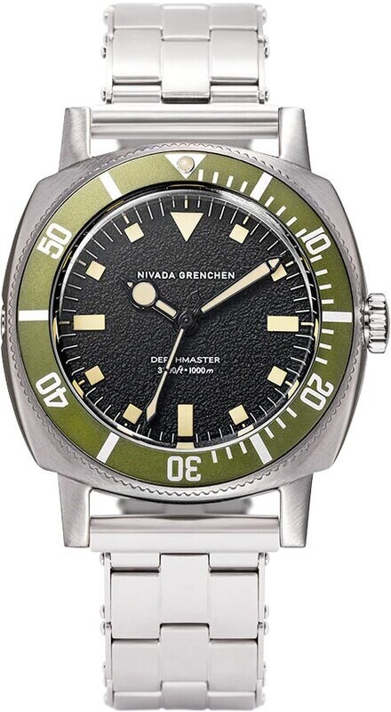 Nivada Grenchen 14117A13 Dephtmaster Black Dial Green Bezel Limited Edition