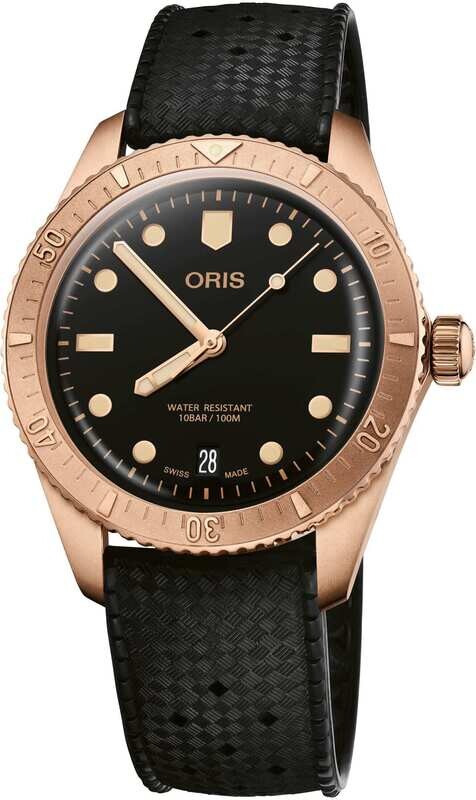 Oris Divers Sixty Five Cotton Candy Sepia on Rubber Strap