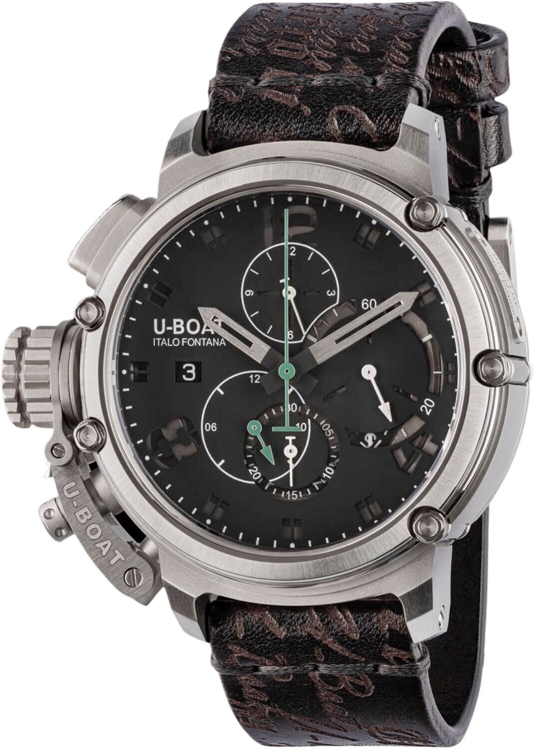 U-Boat 8528 Chimera 46mm Sapphire Green Chrono SS - Exquisite