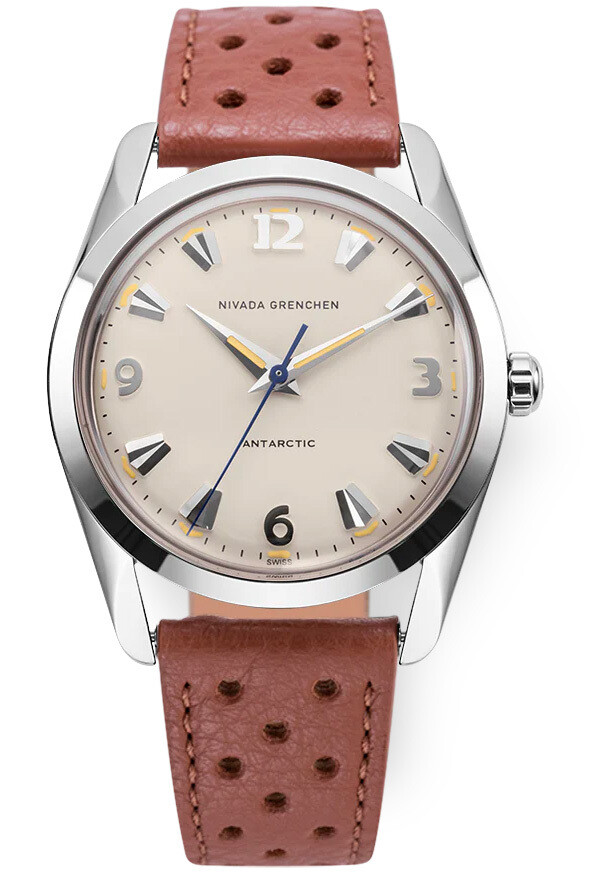 エクアドル産　ラテペニストゲムネハナムグリ　36mm Nivada Grenchen 35001M41 Antarctic 35mm Beige Luminova - Exquisite