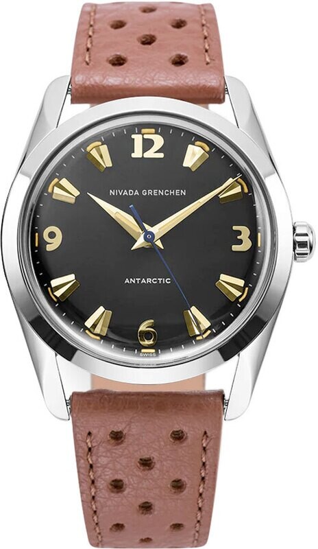 Nivada Grenchen 35016M41 Antarctic 35mm Black & Gold Beige Luminova ...