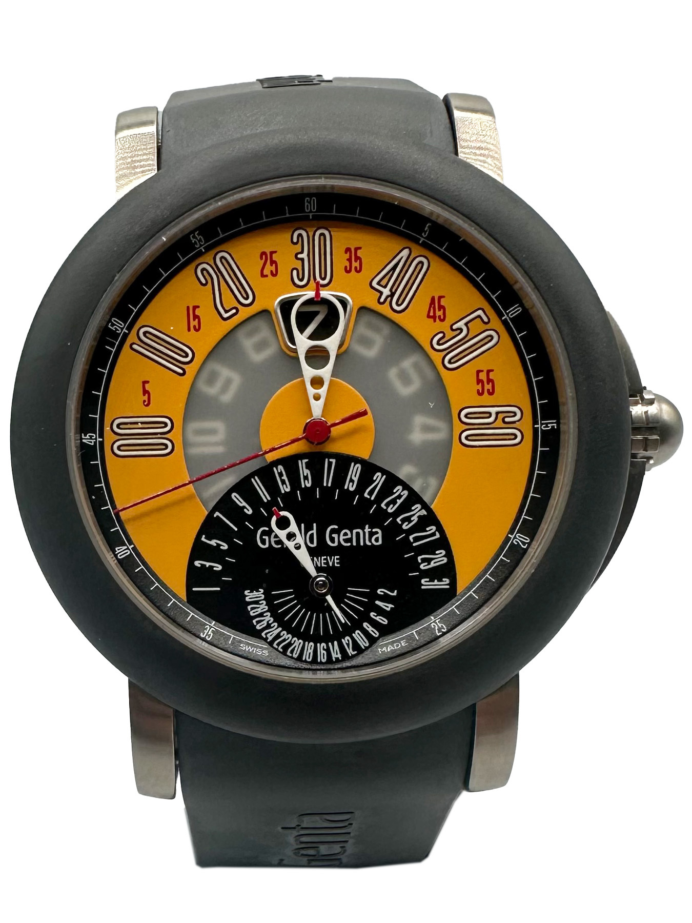 Gerald Genta Arena Bi Retro Sport BSP.Y.80.264.CA.BD.RUB Exquisite Timepieces