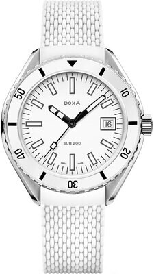 DOXA Sub 200 Whitepearl 799.10.011.23 on Strap