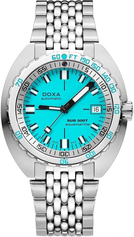 DOXA Sub 300T Aquamarine 840.10.241.10 on Bracelet