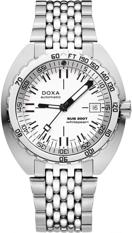 DOXA Sub 300T Whitepearl 840.10.011.10 on Bracelet