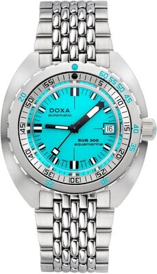 DOXA Sub 300 Aquamarine 821.10.241.10 on Bracelet