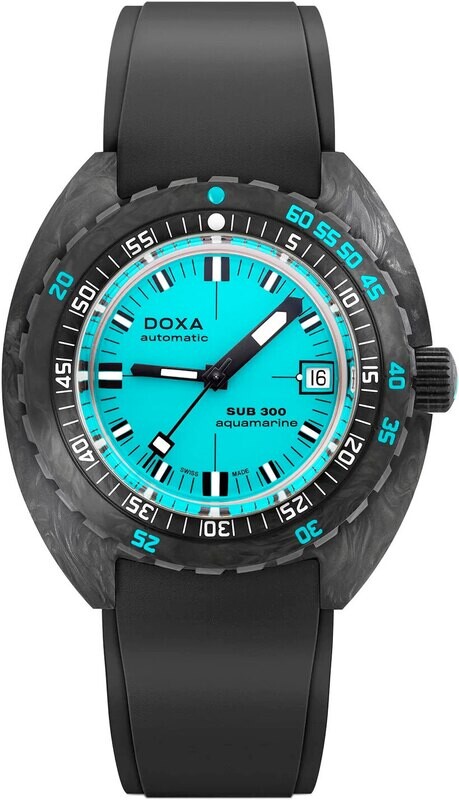 DOXA Sub 300 Carbon Aquamarine 822.70.241.20 on Strap