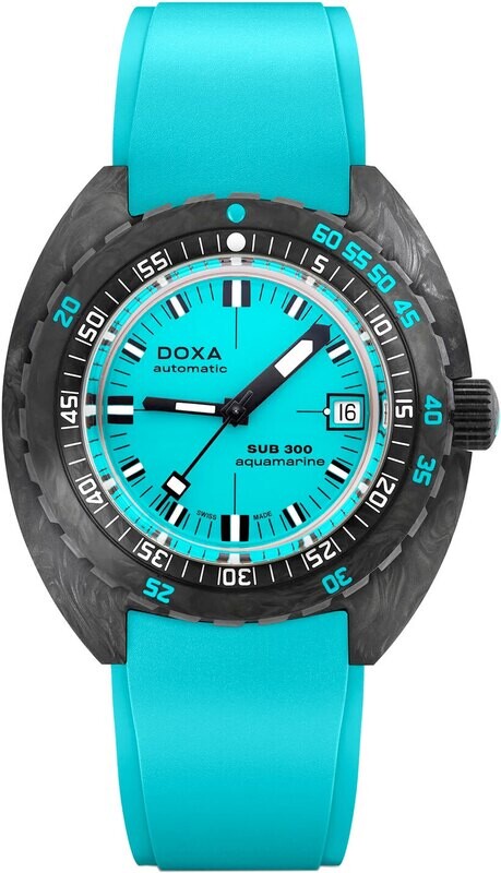 DOXA Sub 300 Carbon Aquamarine 822.70.241.25 on Strap