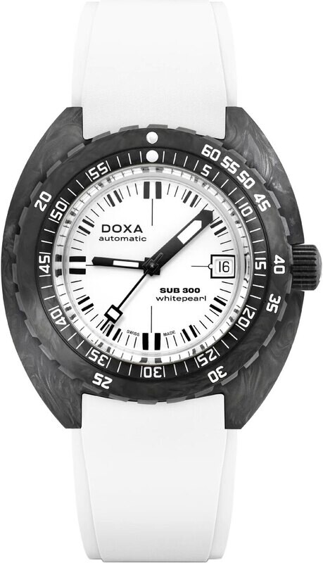 DOXA Sub 300 Carbon Whitepearl 822.70.011.23 on Strap