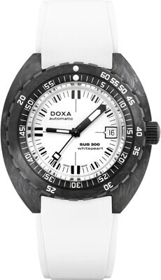 DOXA Sub 300 Carbon Whitepearl 822.70.011.23 on Strap