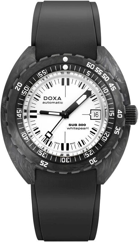 DOXA Sub 300 Carbon Whitepearl 822.70.011.20 on Strap