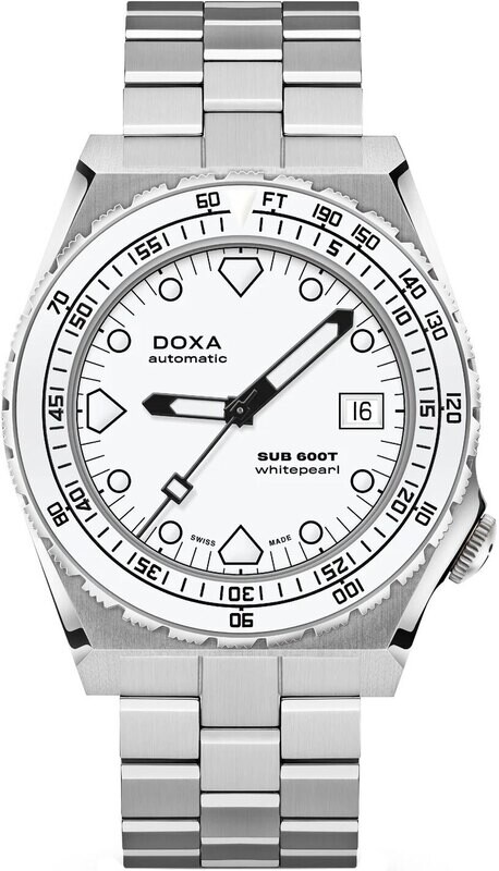 DOXA Sub 600T Whitepearl 861.10.011.10 on Bracelet