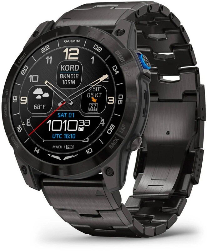 Garmin D2 Mach 1 Pro Aviator Smartwatch with Vented Titanium Bracelet