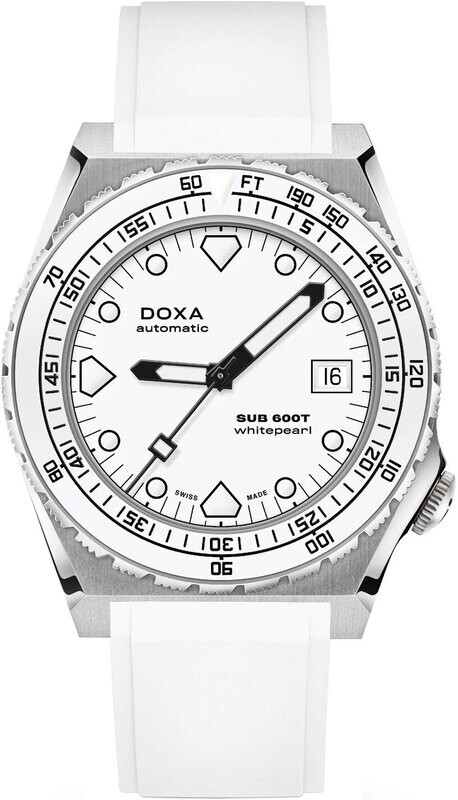 DOXA Sub 600T Whitepearl 861.10.011.23 on Strap