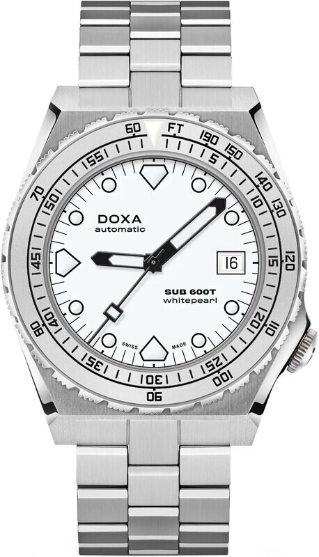 DOXA Sub 600T Whitepearl 862.10.011.10 on Bracelet