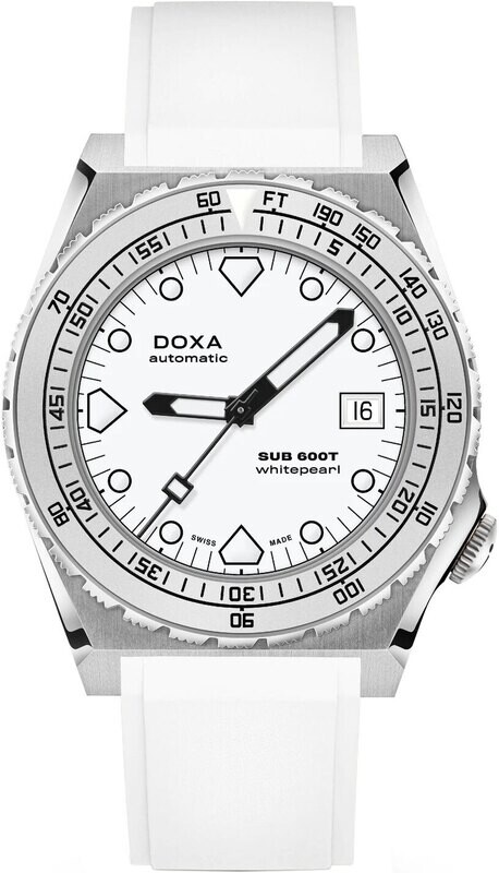 DOXA Sub 600T Whitepearl 862.10.011.23 on Strap